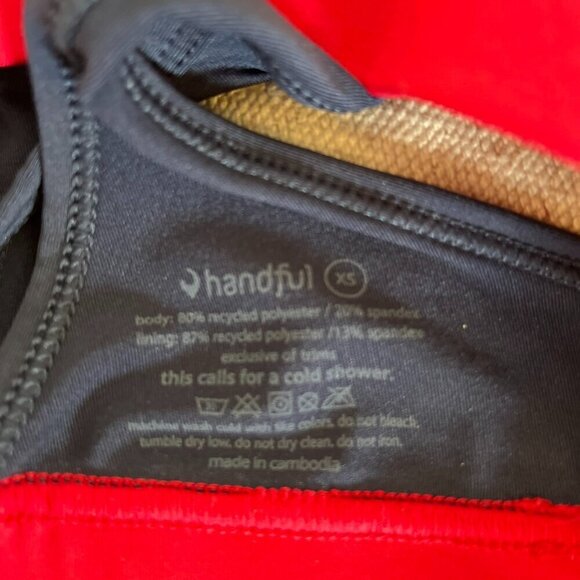 Handful Woman's The Fav Bra Night Swim Navy Sports Bra Sz xs - Picture 6 of 6